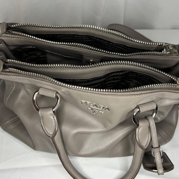 Prada Grey Leather Satchel - Picture 14 of 16